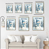 Let It Snow Snowman Framed Wall Art Cute Christmas Winter Farmhouse Print