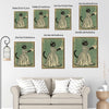 Vintage Black Cat Coffee Cup Canvas Wall Art