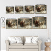 Retro Christmas Santa & White Reindeer Canvas Wall Decor