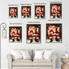 Funny Santa On Toilet Snow Scene Framed Wall Art Christmas Bathroom Decoration