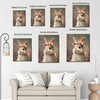 Flower Crown Rabbit Vertical Canvas Wall Art