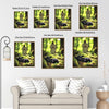 Christian Canvas Wall Art, Jesus and Sleeping Black Lamb in Green Forest Framed Religious Faith Decor for Living Room