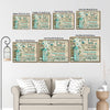 Sympathy Memorial Quote Canvas Wall Art, Those We Love Don't Go Away Teal Mason Jar White Flower Butterfly Print, Rustic Farmhouse Remembrance Horizontal Wall Decor