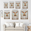 Peeking Bunny White Fence Wildflower Canvas Wall Art
