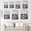 Black Woman Luxury Paris Bathroom Wall Art, Believe In Yourself Afro Lady Eiffel Tower Pink Accent Canvas Decor