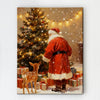 Vintage Santa Claus Reading Canvas Wall Art