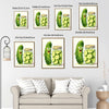 Funny Surprised Pickle Cucumber Watercolor Framed Wall Art Print