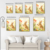 Happy Easter Rabbit Floral Cross Canvas Print