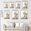 Watercolor Eucalyptus Kitchenware Still Life Framed Wall Art Print