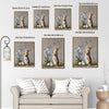 Vintage Standing Bunny Bluebell Butterflies Easter Eggs Canvas Wall Art