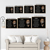 Modern Inspirational Wall Decor, Majestic Lion With Positive Quote I Choose To Be Me, Black Dark Background Motivational Affirmation Horizontal Canvas Artwork For Office & Home