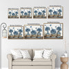 Relax Soak Unwind Blue Hydrangea Butterfly Rustic Bathroom Framed Wall Art