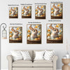 Brown Bunny Wicker Basket Daffodils Easter Eggs Canvas Wall Art