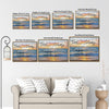 Serenity Prayer Beach Sunset Wall Art, God Grant Me The Serenity Quote Canvas Print, Christian Coastal Inspirational Home Decor
