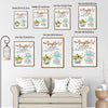 To My Daughter Sunflower Butterfly Love Mom Inspirational Framed Wall Art