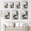 3D Textured White Rose Canvas Wall Art, Black and White Floral Impasto Painting Print, Minimalist Neutral Vertical Wall Decor for Living Room Bedroom