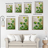 Textured Four Leaf Clover Canvas Wall Art, Impasto Oil Painting Style Lucky Shamrock Print, Neutral Green Vertical Wall Decor for St. Patrick's Day Home Decor