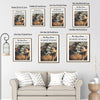 Retro Newspaper No Money No Honey Wall Canvas, Dollar Curlers Fashion Statement Print, Funky Maximalist Home Wall Decor