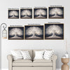 Mystical Glowing Tree of Life Canvas Print, Luminous White Ancient Fantasy Tree Wall Art