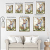 Easter Bunny Holding Egg Basket Canvas Wall Art