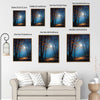 Night Autumn Forest Full Moon Canvas Wall Art Mystical Landscape Home Decor