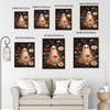 Vintage Ghost Wildflower Starry Night Halloween Framed Wall Art Print