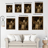 Vintage Funny Ghost Reading Newspaper On Toilet Halloween Framed Wall Art Print