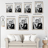 Trendy Black & White Glitter Toilet Girl Wall Art, Edgy Retro Photo Style Bathroom Canvas Poster, Quirky Wall Decor