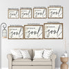 Then Sings My Soul Framed Wall Art Rustic Farmhouse Christian Hymn Print