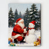 Vintage Santa Claus Reading Canvas Wall Art