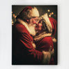 Vintage Santa Claus Reading Canvas Wall Art