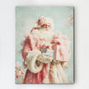 Vintage Santa Claus Reading Canvas Wall Art