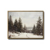 Vintage Snowy Pine Forest Winter Framed Wall Art Print