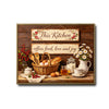 This Kitchen Offers Food Love and Joy Farmhouse Canvas Wall Art