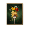 Whimsical Spaghetti Wildflower Still Life Framed Wall Art Print
