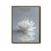 Minimalist Motivational Canvas Poster, Sparkling White Water Lily Reflection Inspirational Quote Wall Art for Home Workspace