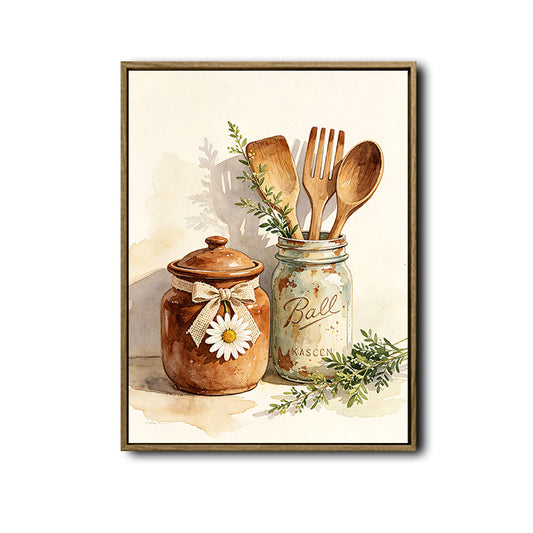 Vintage Jar Kitchen Wall Art