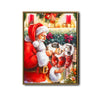 Santa With Kittens In Christmas Stockings Cute Pet Christmas Framed Wall Art