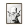 Funny Highland Cow Toilet Paper Hat Canvas Wall Art Farmhouse Bathroom Decor