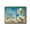 Coastal Turtle Inspirational Quote Beach Wall Canvas Art