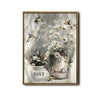 Just Breathe Hummingbird White Daisy Rustic Framed Wall Art