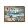 Coastal Sea Turtle Couple Wall Art with Inspirational Quote