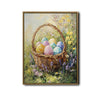 Easter Wicker Basket Colorful Eggs Wildflower Canvas Wall Art