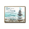 Serenity Prayer Framed Wall Art Beach Stacked Stones Butterfly Inspirational Print
