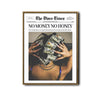 Retro Newspaper No Money No Honey Wall Canvas, Dollar Curlers Fashion Statement Print, Funky Maximalist Home Wall Decor