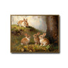 Woodland Forest Baby Rabbits Canvas Wall Art