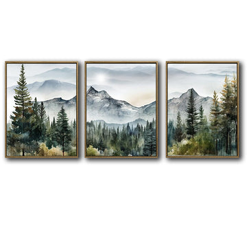 Misty Mountain Forest 3-Piece Wall Art