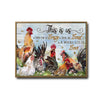 Rooster Chicken Farm Canvas Wall Art, This Is Us A Little Bit Crazy Loud Whole Lot Of Love Horizontal Print, Rustic Farmhouse Country Kitchen Family Wall Decor
