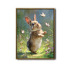 Bunny Butterflies Wildflower Canvas Print