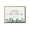 Joshua 24:15 Framed Christian Wall Art As For Me And My House Eucalyptus Scripture Print
